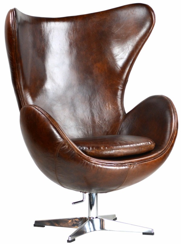 chaise de bureau cuir marron classique