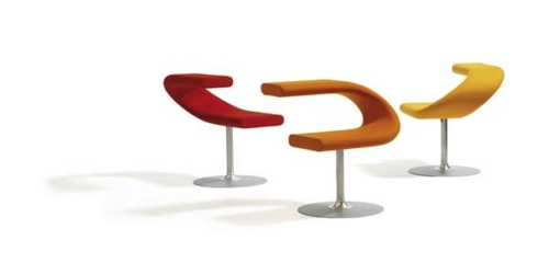 chaise de design pivotant couleurs