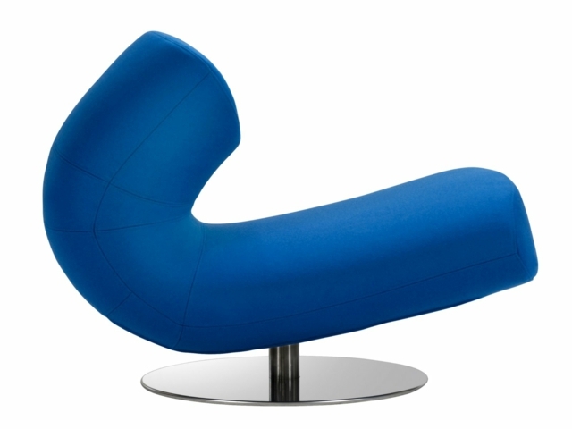 chaise de salon contemporaine bleue