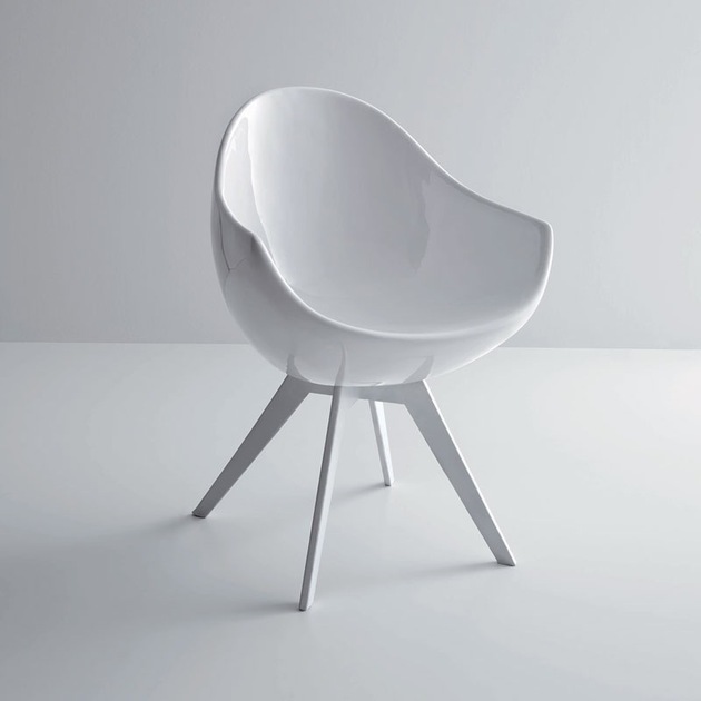 chaise design Jane couleur blanche propre