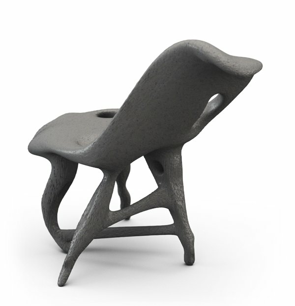 chaise design contemporain grise