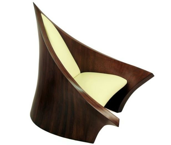 chaise design unique avec angles courbes pointus