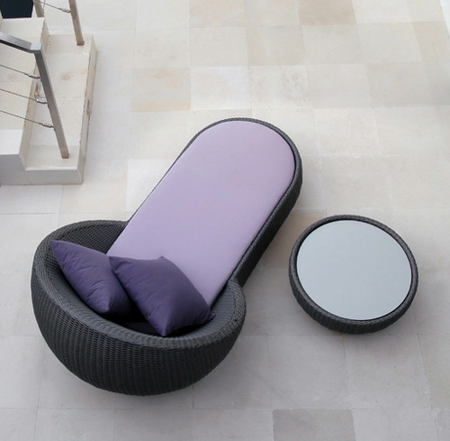 chaise longue design table appoint circle