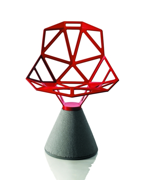 chaise rouge de design moderne