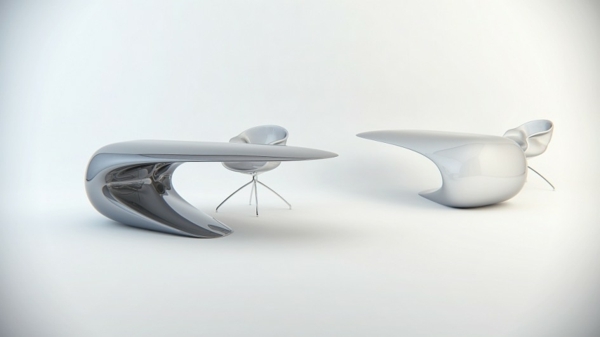 chaise table métallique design contemporain