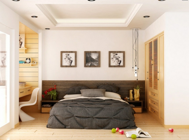 chambre à coucher moderne bois