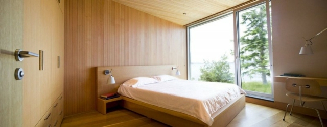 chambre à coucher design residence bois