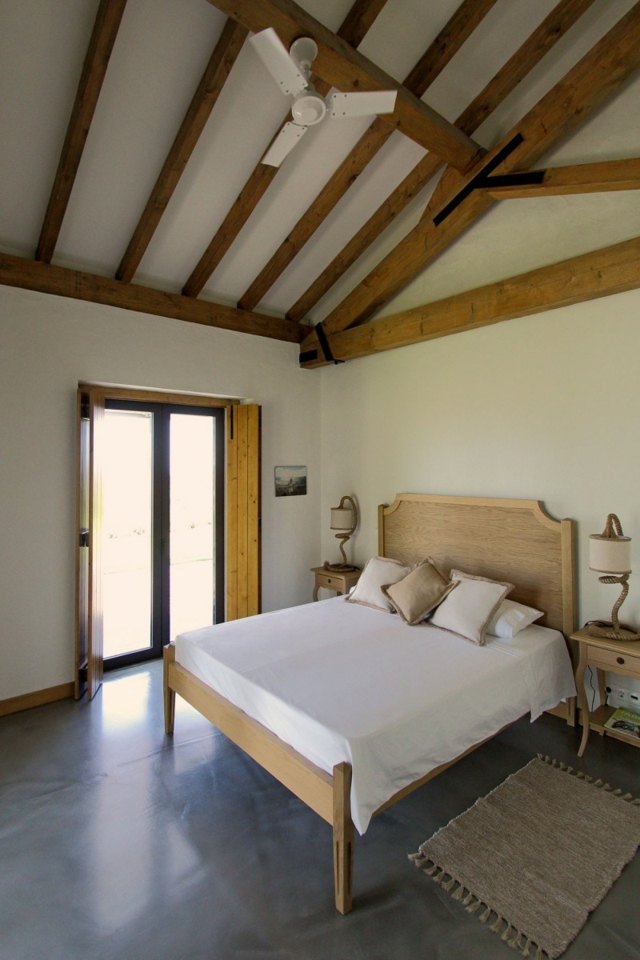 chambre à coucher lit bois design