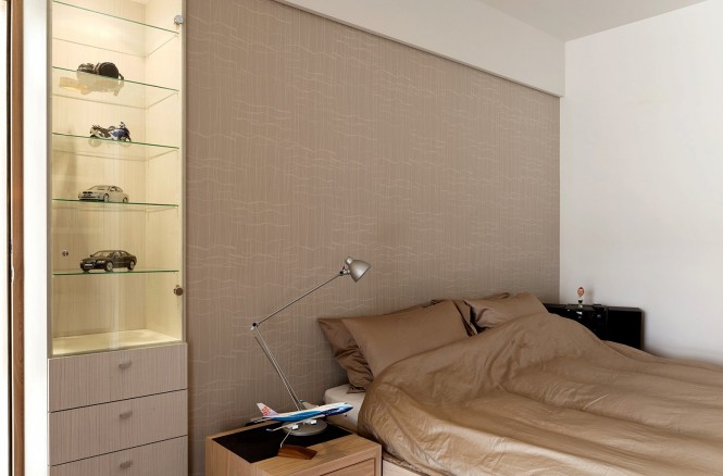 chambre à coucher minimaliste couleurs neutres