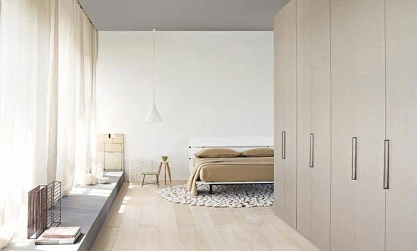 chambre coucher design beige