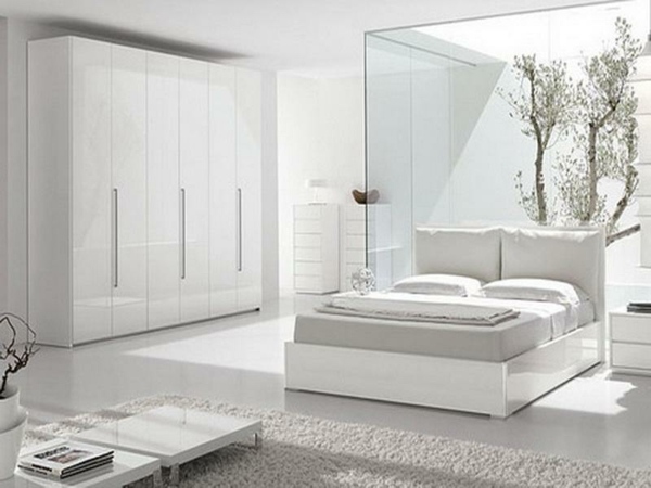 chambre coucher elegante blanc
