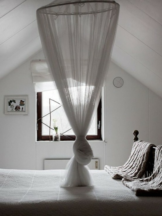 chambre coucher idee moustiquaire lit moderne