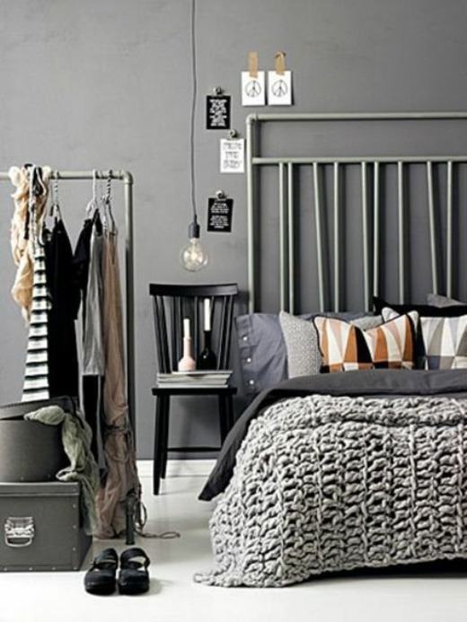 chambre coucher lit design moderne