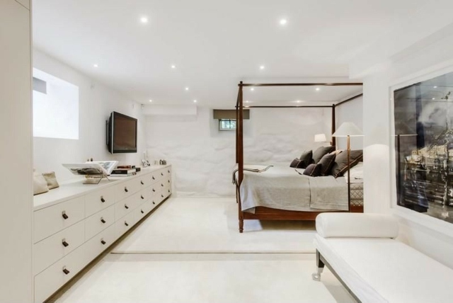 chambre coucher moderne blanc