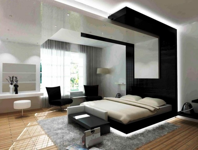 chambre-coucher-ultramoderne-noir-blanc