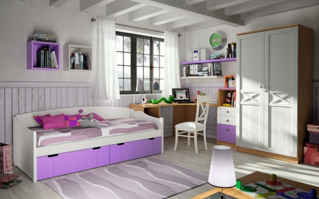 chambre fille moderne