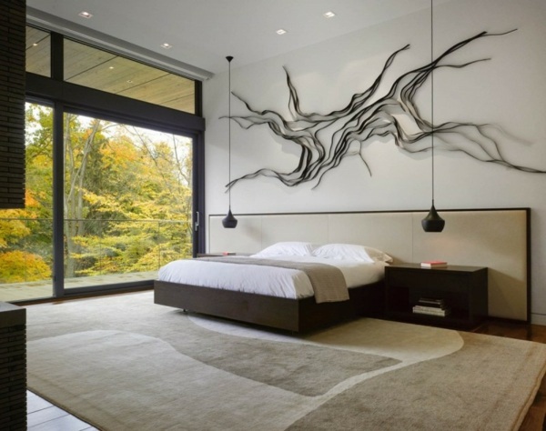 chambre minimaliste belle déco murale