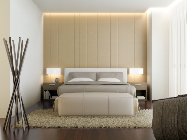 chambre-zen-idées-atmosphère-chambre-coucher-éclairage-encastré-accents-beige-gris-clair chambre zen