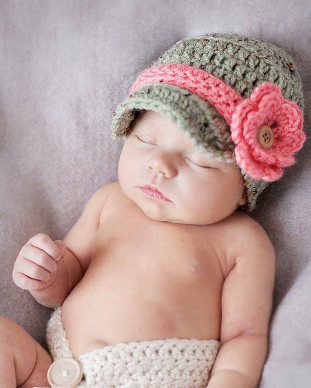 chapeau tricoté bebe fille