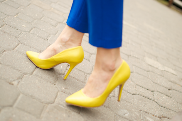chaussures elegantes interessantes jaune