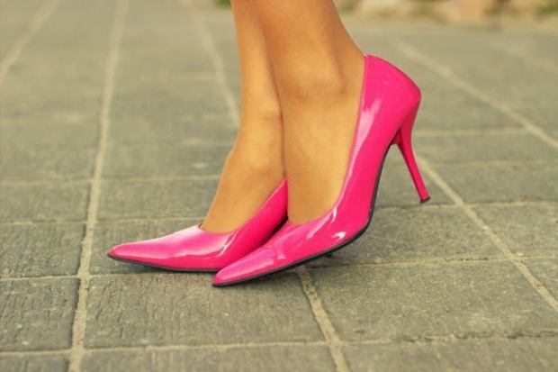 chaussures tendance laquee rose flashy