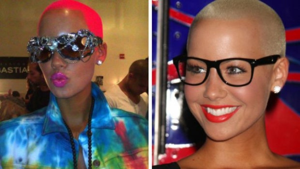 cheveux roses Amber Rose coiffeure