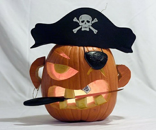 citrouille Halloween décoration pirate