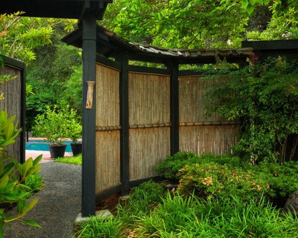 cloison bambou extérieure jardin