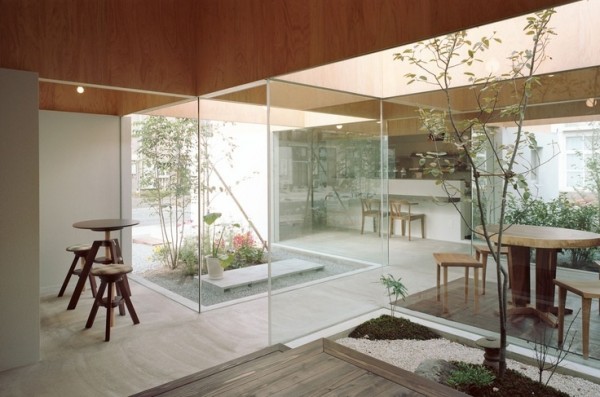 cloison transparente verre maison contemporaine