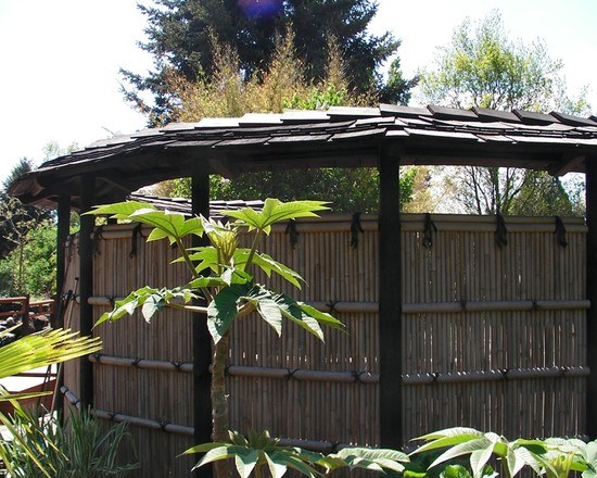 clôture bambou jardin zen