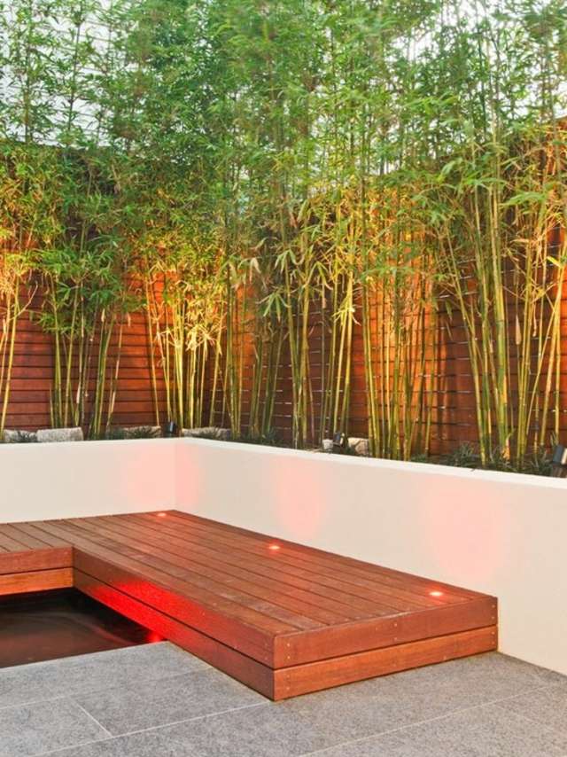 cloture jardin bambous lumineux