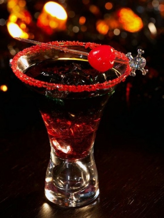 cocktail halloween rouge noir