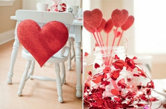 coeurs décoratifs st valentin vintage