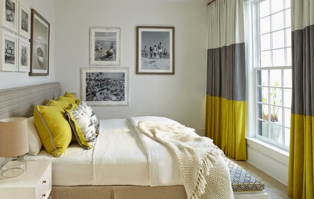 couleur chambre couleur-chambre-coucher-combinaisons-murs-blancs-accents-gris-jaune-tête-lit-grise