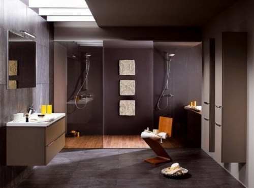 couleur sombres salle bains minimaliste moderne