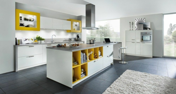 cuisine design minimaliste jaune