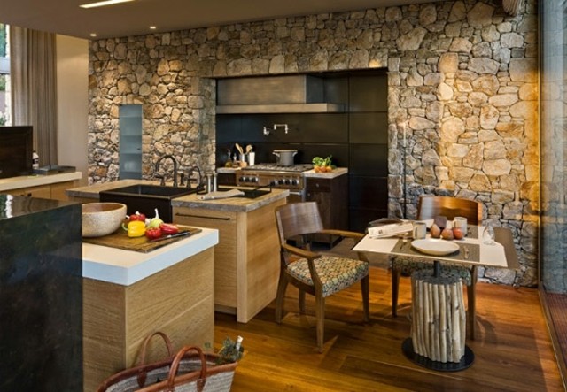 cuisine interieur traditionnel rustique chalet retro bois moderne design