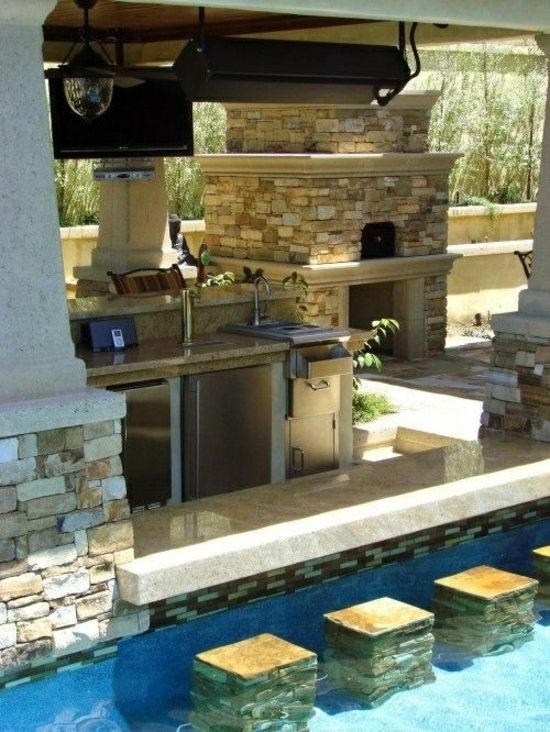cuisine piscine moderne