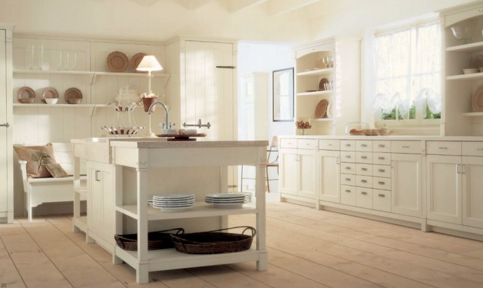 cuisine style campagne couleur beige