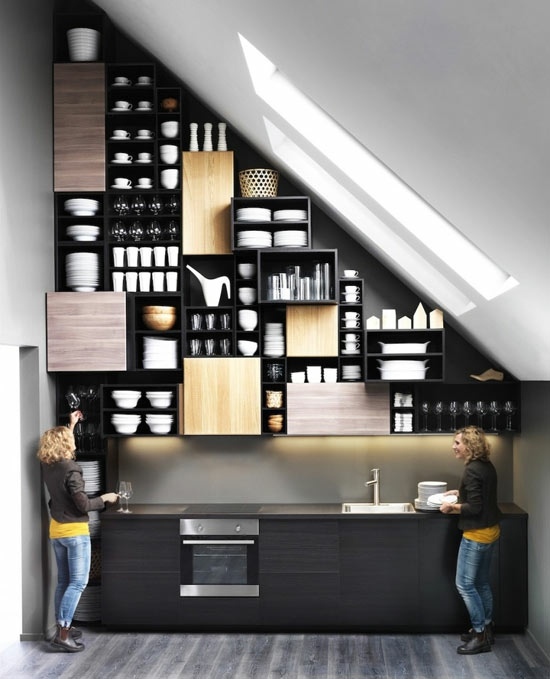 cuisines IKEA cuisine étagères ouvertes design