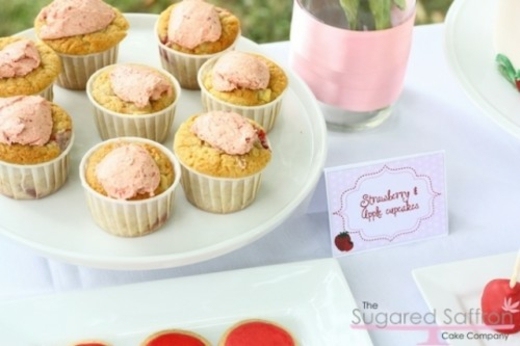 cupcakes fraise décorer table de mariage