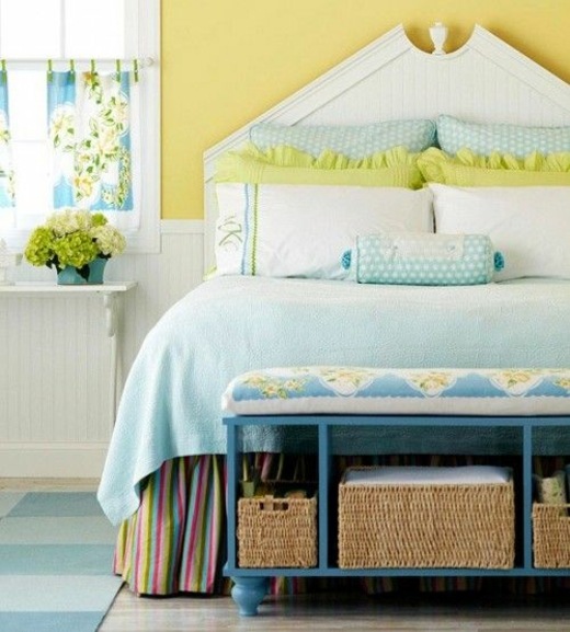 décoration chambre à coucher coloree