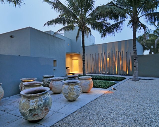 décoration extérieure bambou design