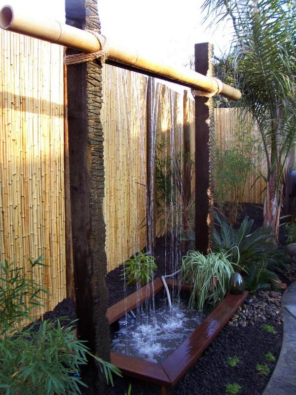 deco bambous bassin eau