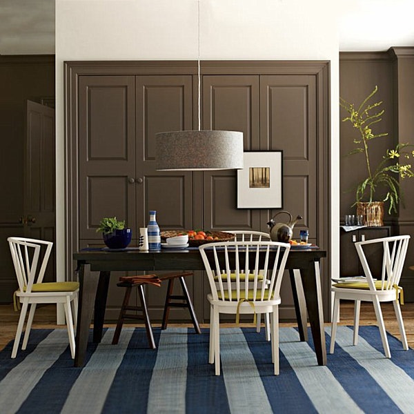 décoration de table salle à manger bois bleu