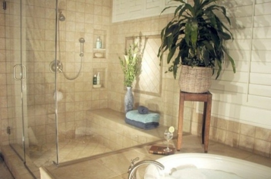 déco salle de bain avec végétation
