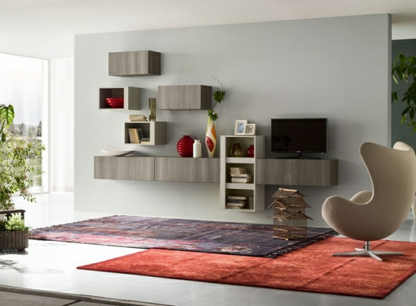 deco salon contemporain meuble tele