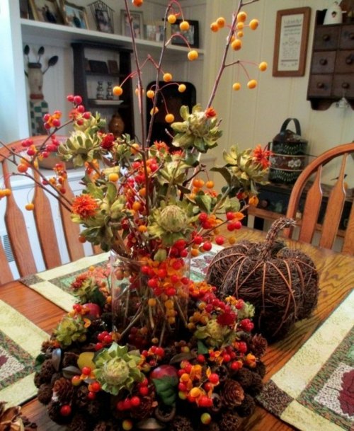 deco table coloree automne