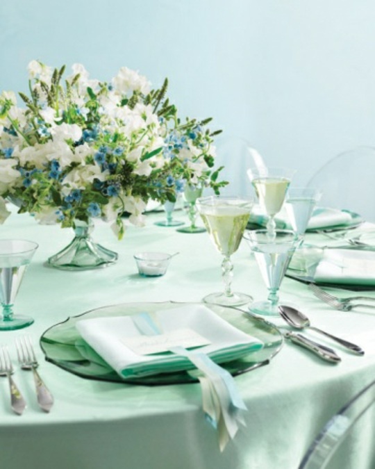 deco table mariage bleu