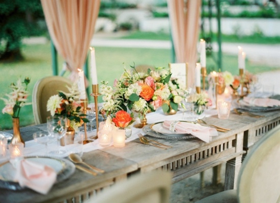 deco table mariage fleurs printemps